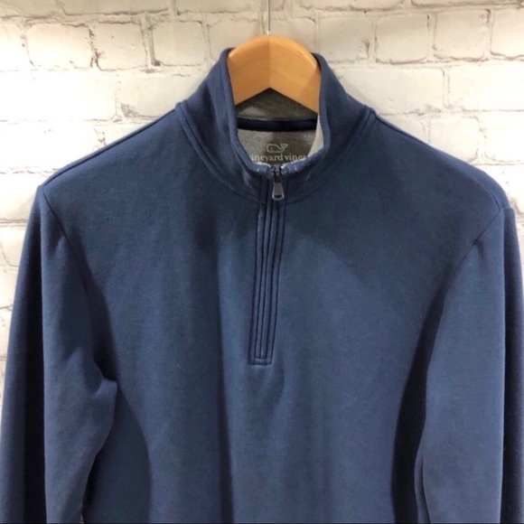 Vineyard Vines Men’s Saltwater Half Zip Salwater Pullover Navy Blue Size XS - Picture 3 of 7